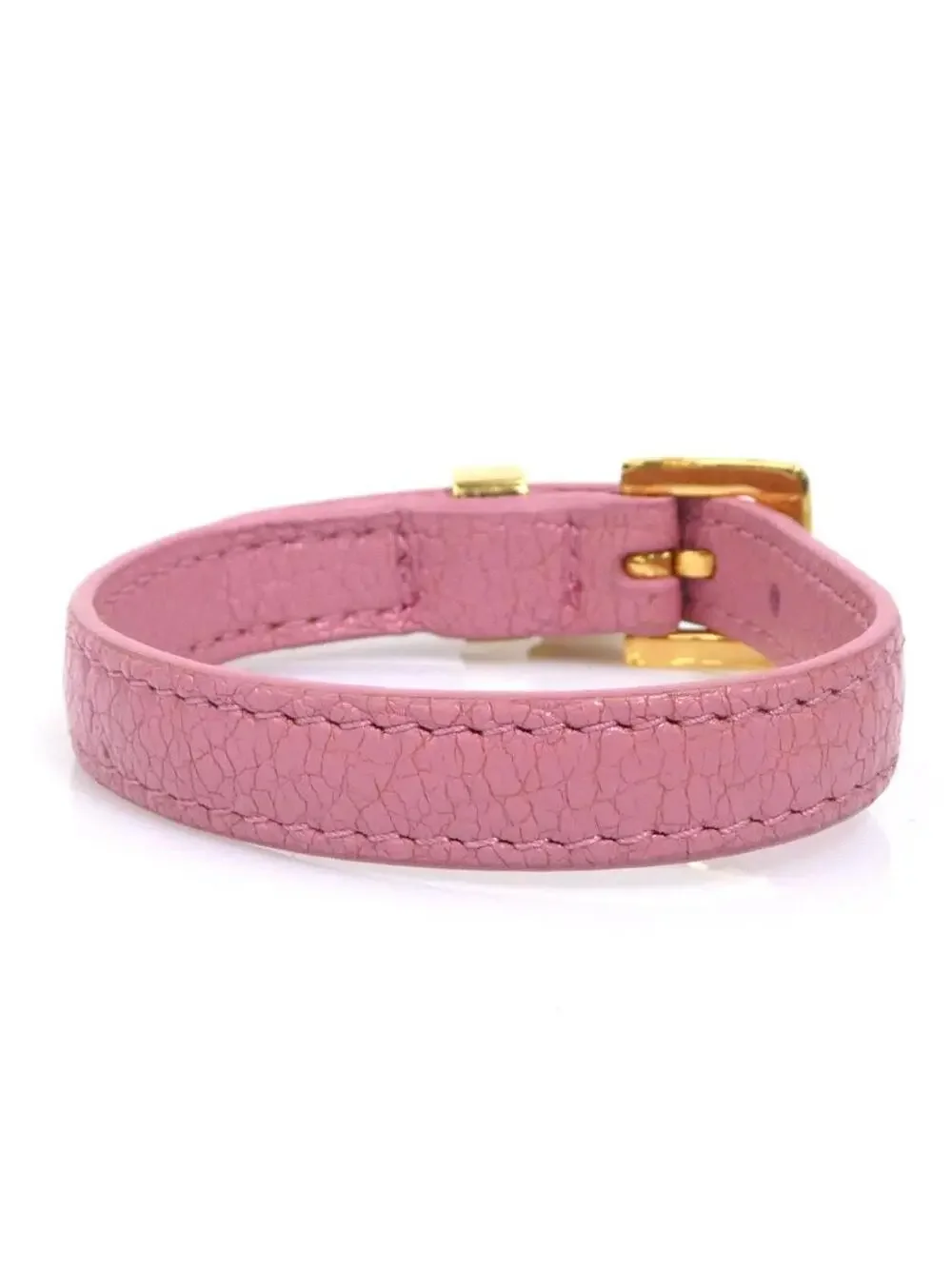 Auth Miumiu Bracelet Pink/Gold #302825M10B